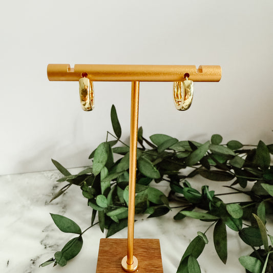 Beatrice Hoop Earrings | 14K Plated Gold