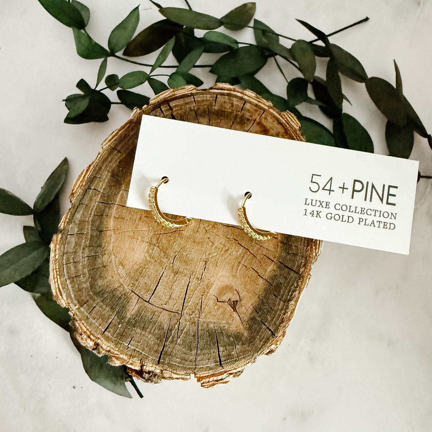 Maggie Huggie Hoop Earrings | 14K Plated Gold