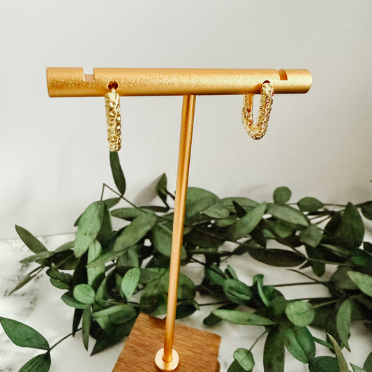 Olivia Huggie Hoop Earrings | 14K Plated Gold