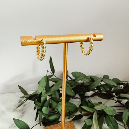 Sophie Hoop Earrings | 14K Plated Gold