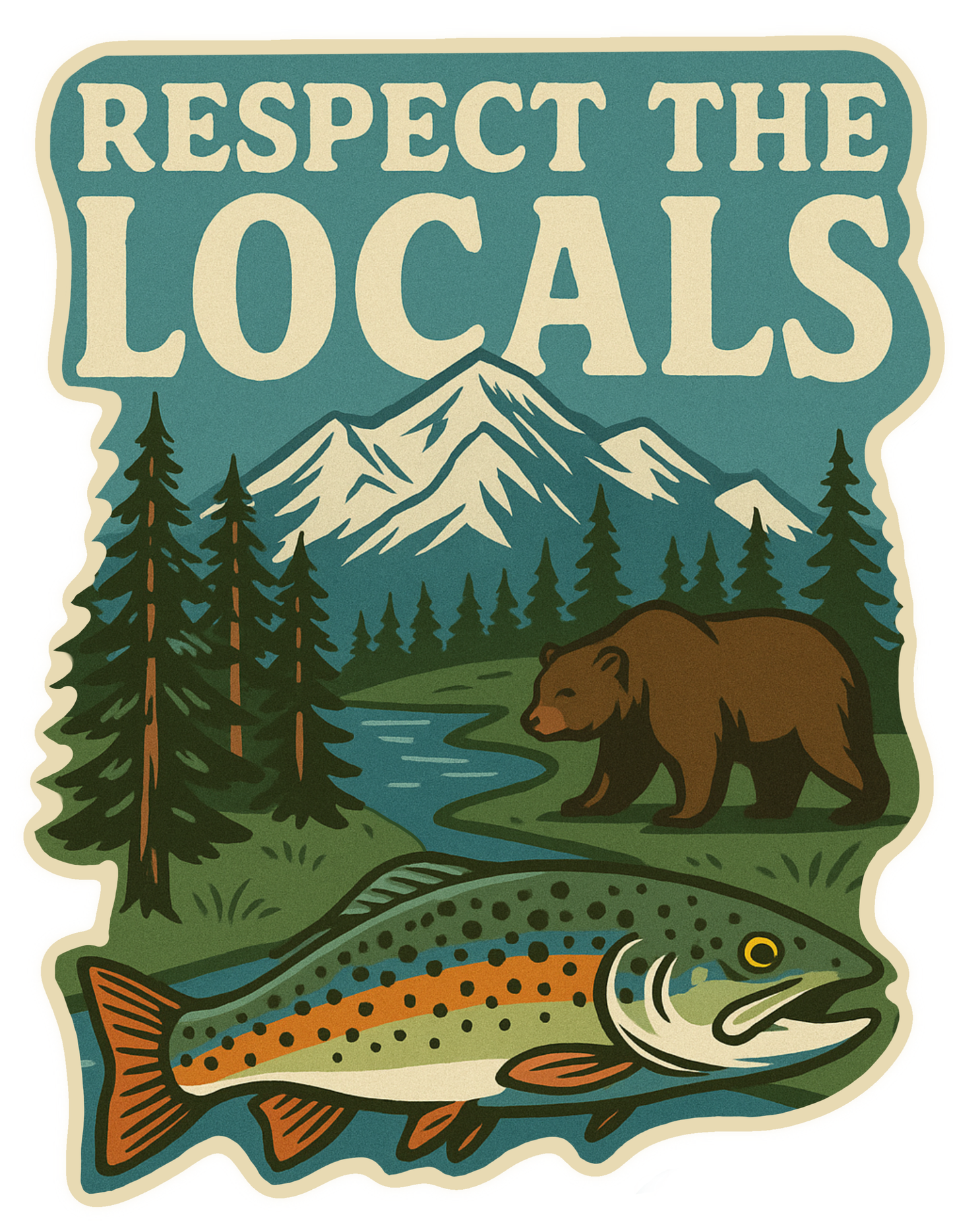 Respect the Locals Sticker