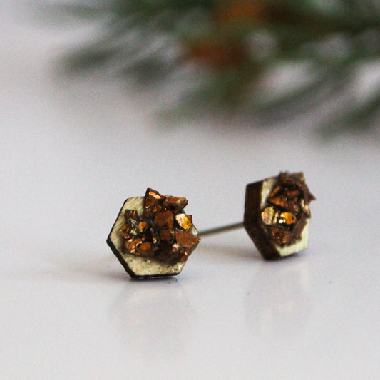 Cinnamon Spice | Stud Earrings