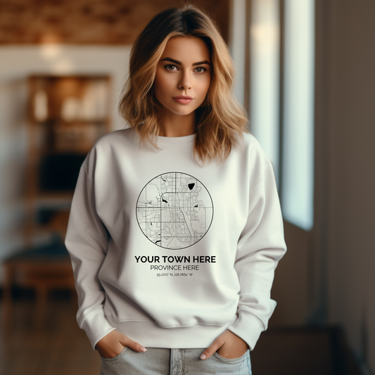 Latitude Crew Neck - Custom Location