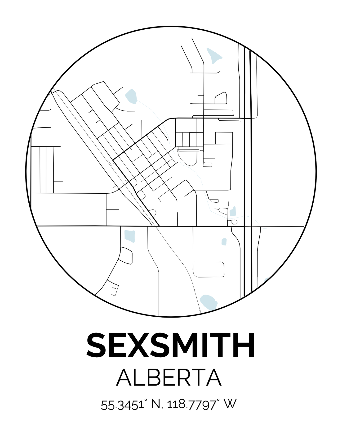 Hometown Print - Custom Location – 8x10