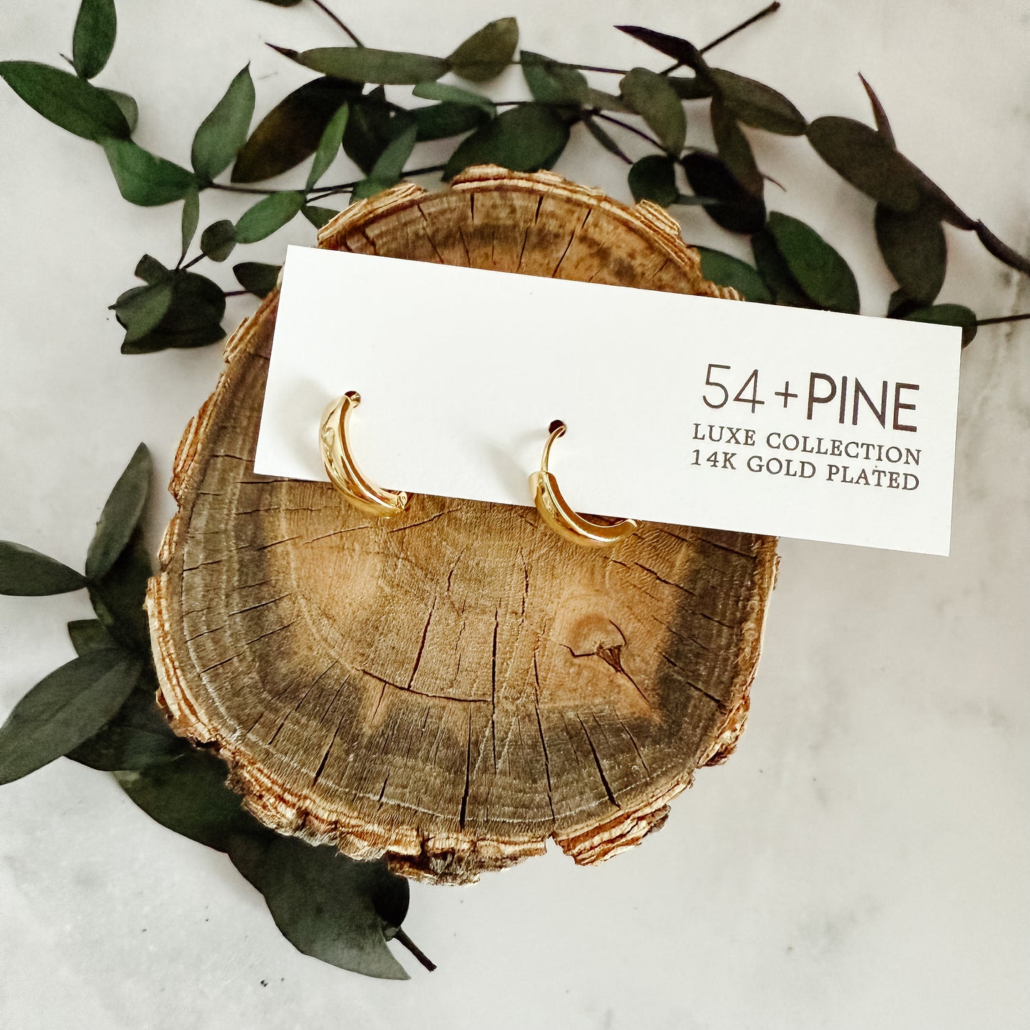 Beatrice Hoop Earrings | 14K Plated Gold