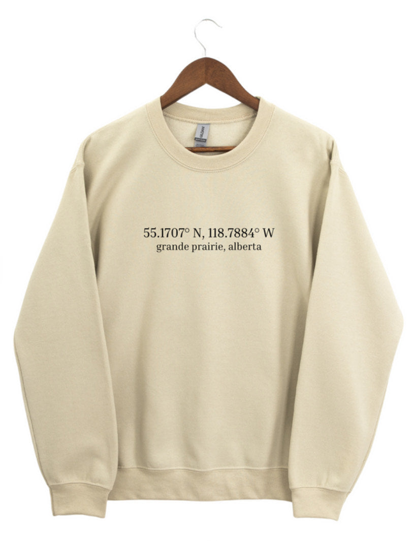 Coordinates | Grande Prairie Custom Crewneck #3