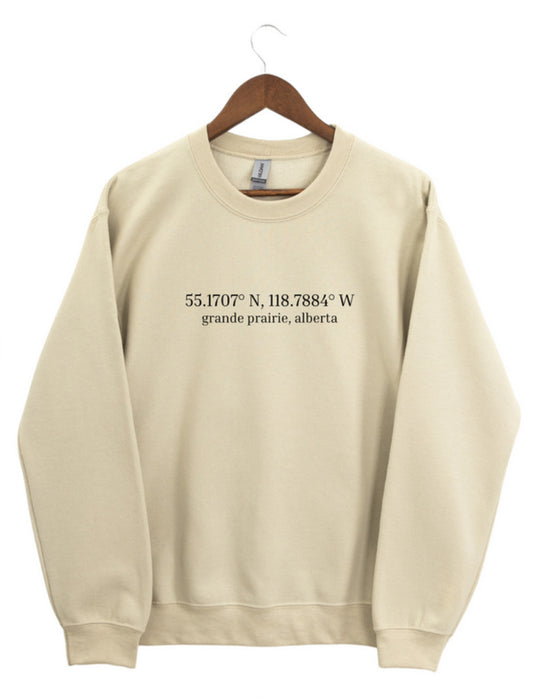 Coordinates | Grande Prairie Custom Crewneck #3