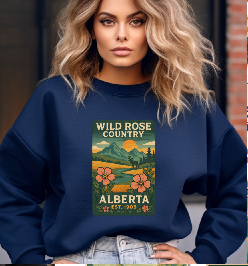 Alberta Crewneck | Wild Rose Country #3