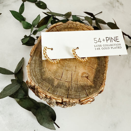 Sophie Hoop Earrings | 14K Plated Gold
